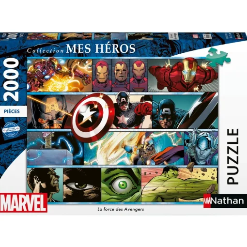 Puzzle La fuerza de los Avengers 2000 piezas - Nathan