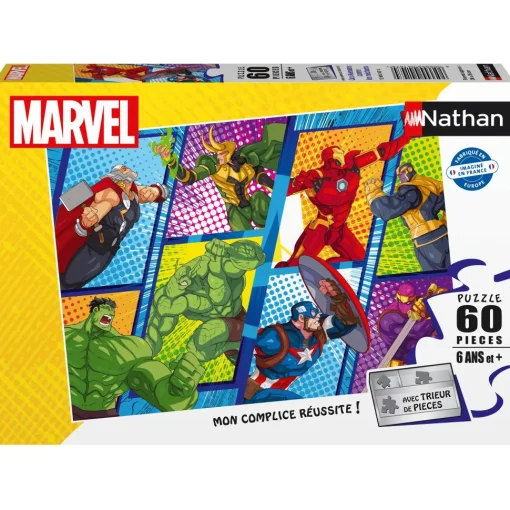 Puzzle Los Avengers contra los Villanos 60 piezas - Nathan