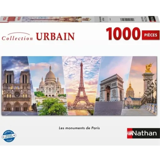 Puzzle Los monumentos de París 1000 piezas - Nathan