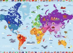 Puzzle Mapa del Mundo 250 piezas - Nathan