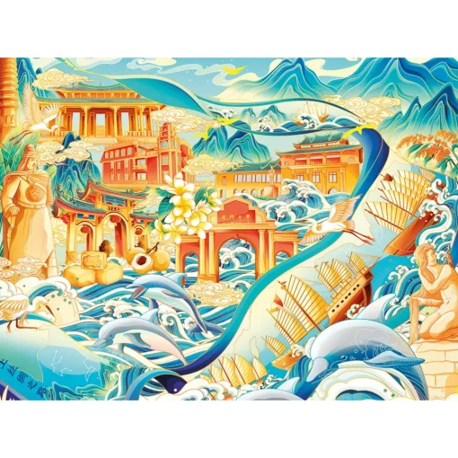 Puzzle Maravillas de Asia 1500 piezas - Nathan