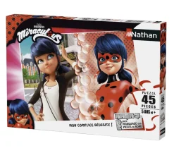 Puzzle Marinette vs Lady Bug 45 piezas - Nathan
