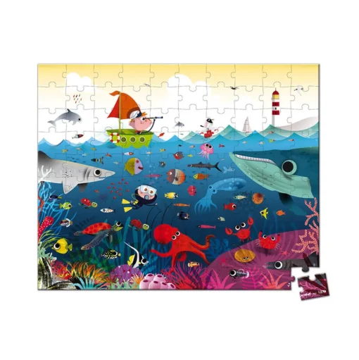 Puzzle Mundo Submarino 100 piezas - Janod