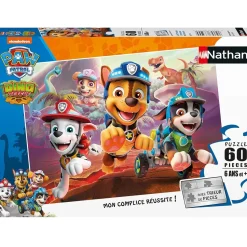 Puzzle Paw Patrol y dinosaurios 60 piezas - Nathan