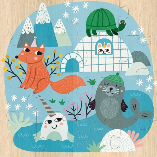 3 puzzles Animales del mundo - Vilac
