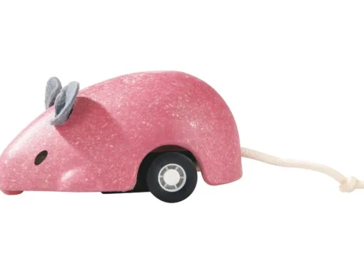 Ratón rosa de retrofricción - Plan Toys