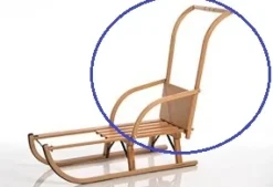 Respaldo alto para trineo de madera - Sirch