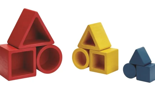 3 rompecabezas de incrustación de formas - Plan Toys