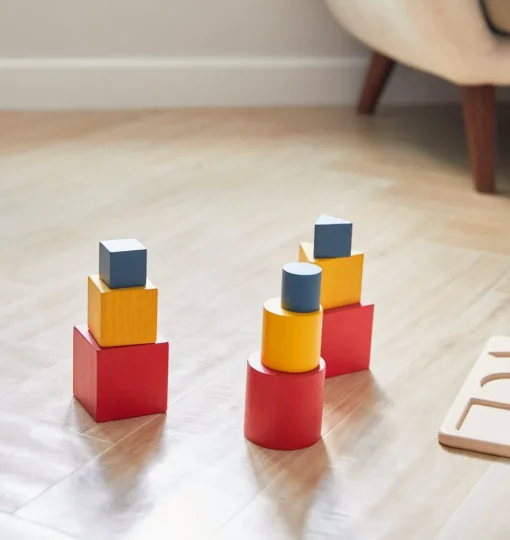 3 rompecabezas de incrustación de formas - Plan Toys