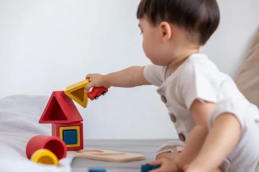 3 rompecabezas de incrustación de formas - Plan Toys
