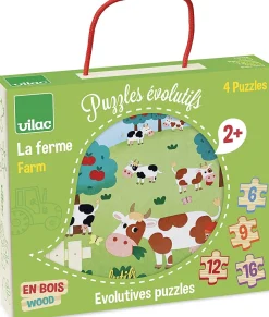 4 rompecabezas evolutivos Granja - Vilac