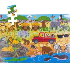Rompecabezas gigante Aventura africana - Bigjigs Toys