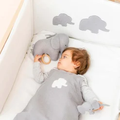 Saco de dormir de punto gris de 70 cm - Nattou