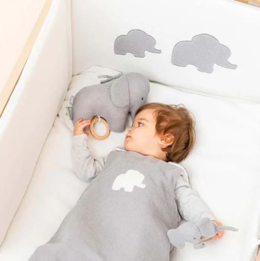 Saco de dormir de punto gris de 70 cm - Nattou