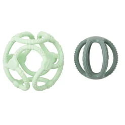 Set 2 balles silicone vert menthe - Nattou