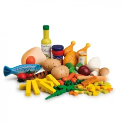 Set de alimentos de madera 75 piezas - Erzi