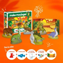 Set de moldeado Mundo de los dinosaurios - Mako Créations