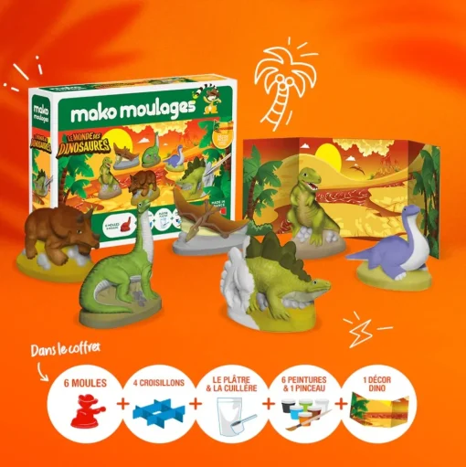 Set de moldeado Mundo de los dinosaurios - Mako Créations