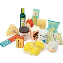 Set productos de mercado de madera y tela - Tender Leaf Toys