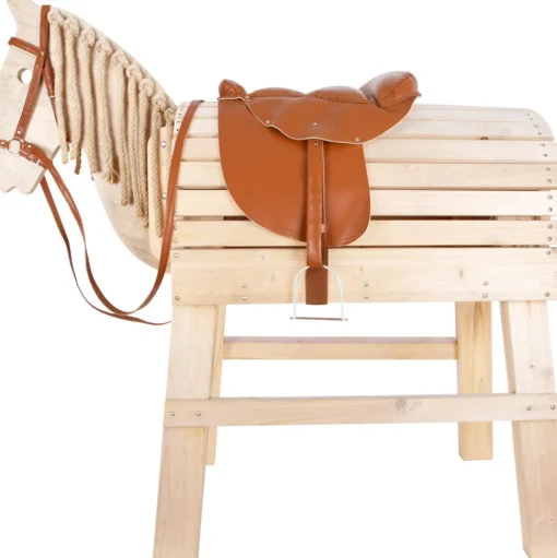Silla de montar y brida para caballo de madera - Small foot company