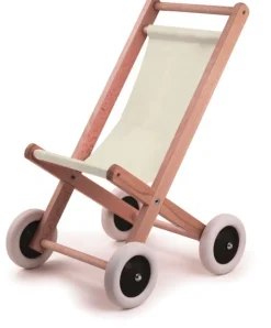 Silla de paseo de madera y tejido natural - Egmont Toys