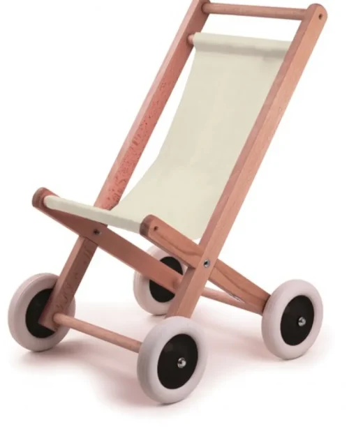 Silla de paseo de madera y tejido natural - Egmont Toys
