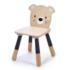 Silla infantil de madera Oso beige 30 x 30 x 48 cm - Tender Leaf Toys
