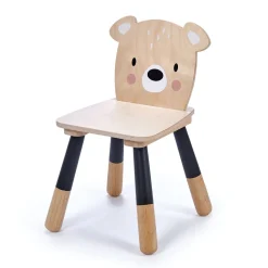 Silla infantil de madera Oso beige 30 x 30 x 48 cm - Tender Leaf Toys