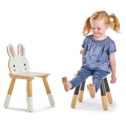 Silla infantil de madera Conejo de 30 x 30 x 47,5 cm - Tender Leaf Toys