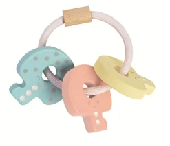 Sonajero de llaves en color pastel - Plan Toys