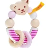 Sonajero de madera oso Steiff rosa - Selecta