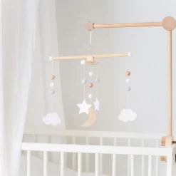 Soporte móvil de madera natural - JaBaDaBaDo