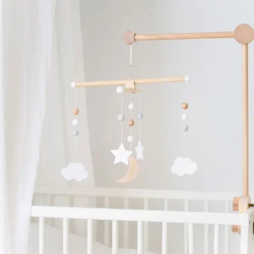 Soporte móvil de madera natural - JaBaDaBaDo