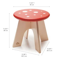 Taburete Champiñón de madera para niños - Tender Leaf Toys