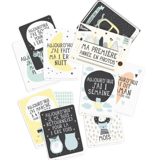 Tarjetas de memoria - Mi primer año Sobre la luna - Milestone