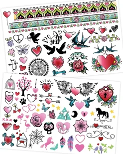 75 Tattoos lavables Colorés - Buki France