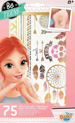 75 tatuajes metálicos lavables - Buki France