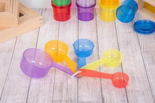 Tazas medidoras de colores translúcidos - TickiT