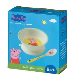 Tazón de succión con cuchara PEPPA PIG - Petit Jour