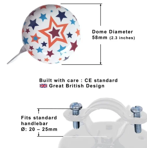 Timbre de bicicleta Estrellas - Kiddimoto