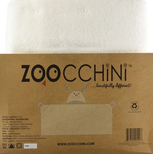 Toalla de baño para niños - lapin bella - Zoocchini