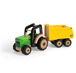 Tractor y remolque de madera - Bigjigs Toys