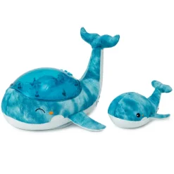 Tranquil Whale Family Azul - Cloud b