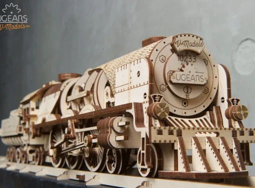 Tren a vapor V-Express modelo mecánico - Ugears
