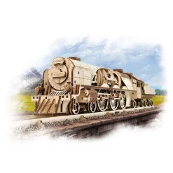 Tren a vapor V-Express modelo mecánico - Ugears
