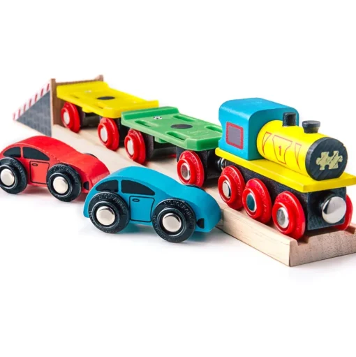 Tren para transporte de coches - Bigjigs Toys