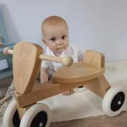 Triciclo de madera natural - Egmont Toys