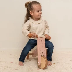 Triciclo de madera rosa - Little Dutch