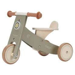 Triciclo de madera verde oliva - Little Dutch