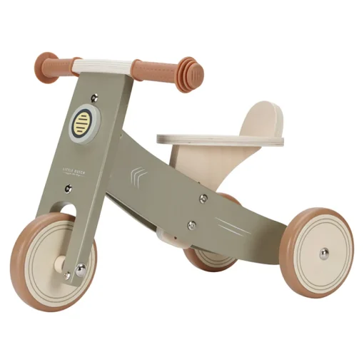 Triciclo de madera verde oliva - Little Dutch